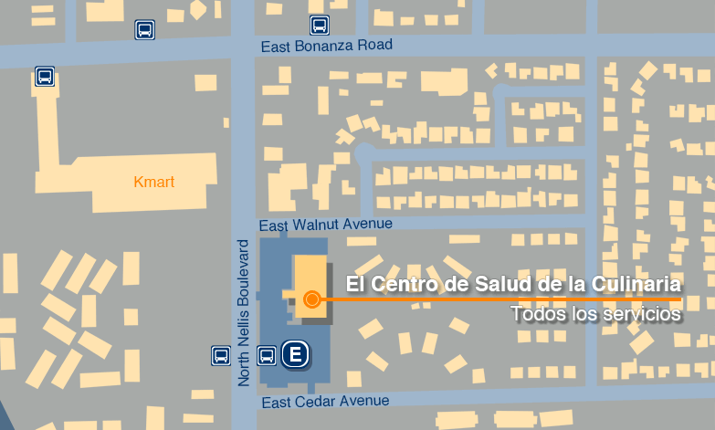 Map showing 650 North Nellis Boulevard