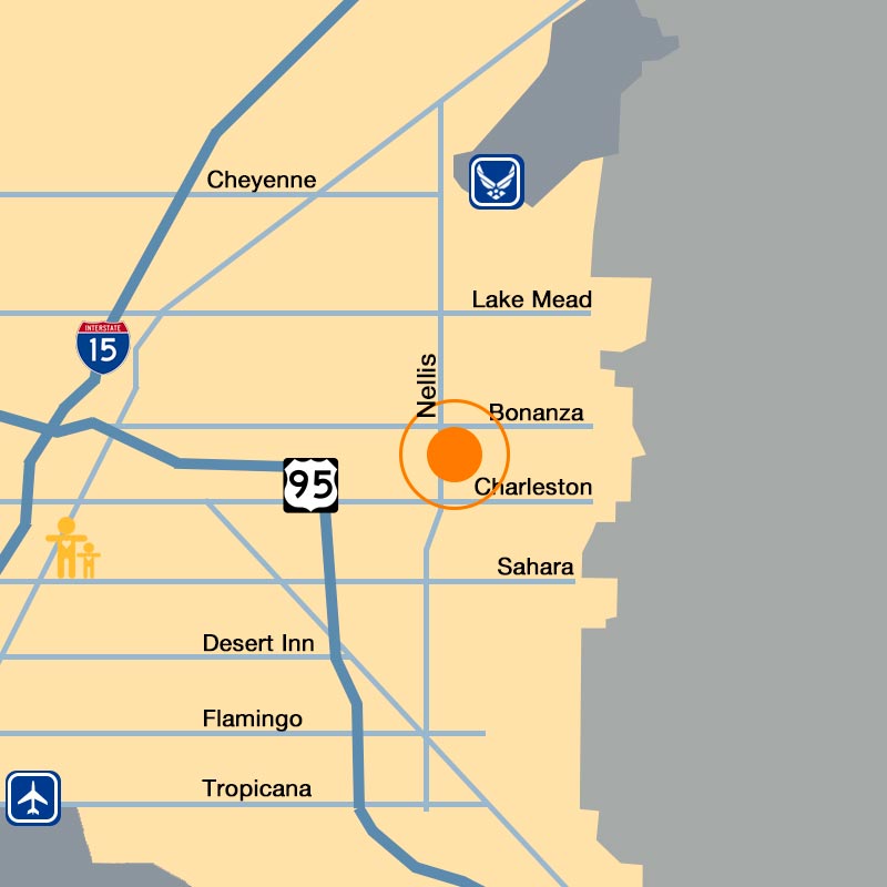 A map of the Culinary Health Center - Nellis