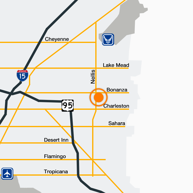 A map of the Culinary Health Center - Nellis
